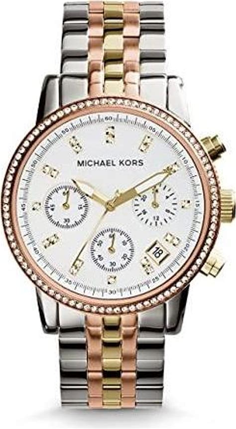 michael kors tri tone watch ritz|Ritz Pavé Silver.